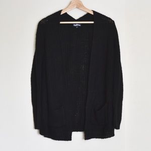 Freshman 1996 Black Open Front Cardigan